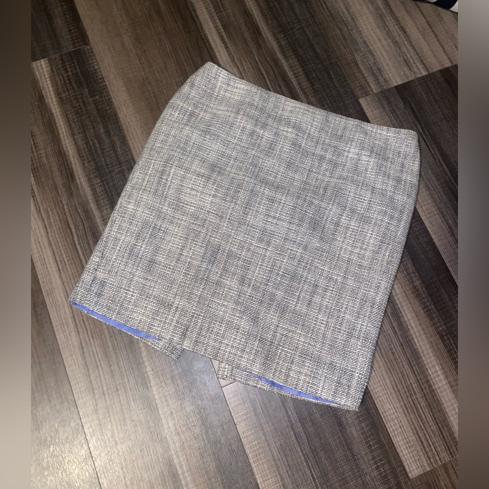 Joseph Gray Pocket Square with Blue Edge
